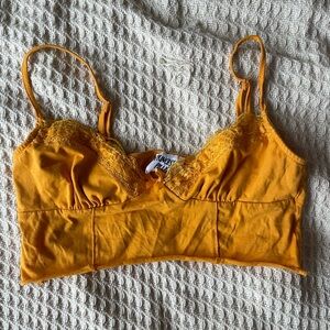 Princess Polly Orange Lace Trim Bralette